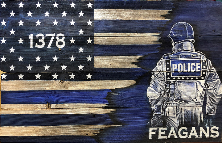Custom Hand Painted Police Plaque